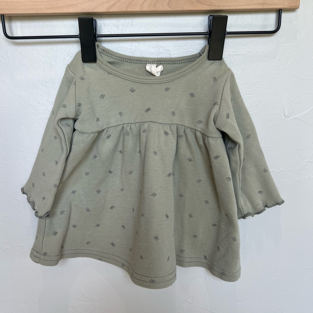 Quincy Mae Baby Girl 0-3mo Sage Dash Print Dress